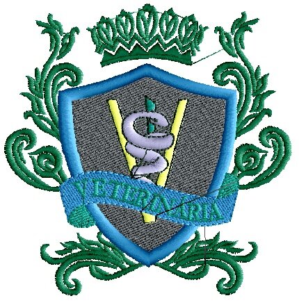 Matriz de bordado Brasão medicina veterinaria ref 2