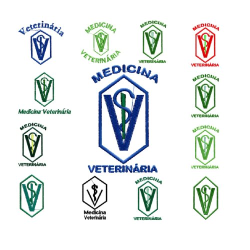 Matriz de bordado medicina veterinaria 13 matrizes