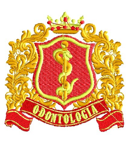 Matriz de Bordado brasão Odontologia ref 3