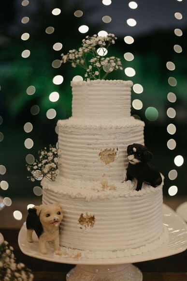 Miniatura Pet para Bolo de Casamento