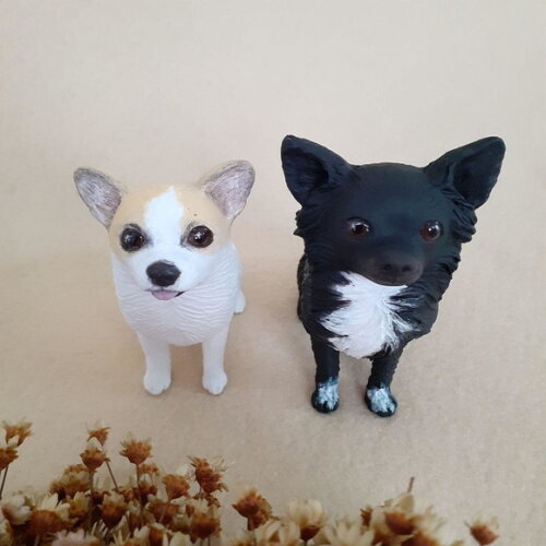 Casal de Miniatura Pet para Bolo de Casamento