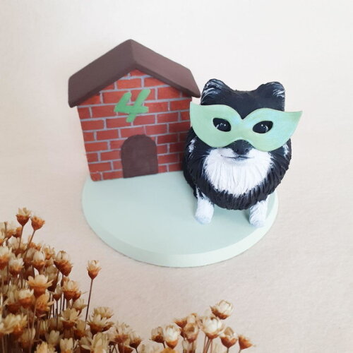 Miniatura de Cachorro Spitz Alemão Preto