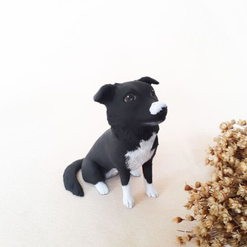 Miniatura De Cachorro Srd Em Biscuit