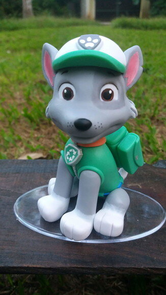 Topo de bolo aniversário Rocky Patrulha canina
