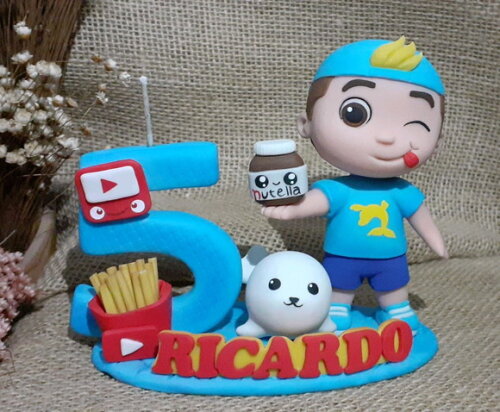 Topo de Bolo Personalizado Luccas Neto- Vela de Aniversário e Decoração Infantil