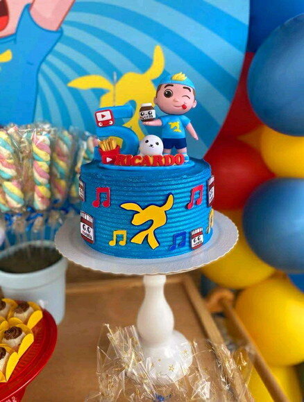 Topo de Bolo Personalizado Luccas Neto- Vela de Aniversário e De