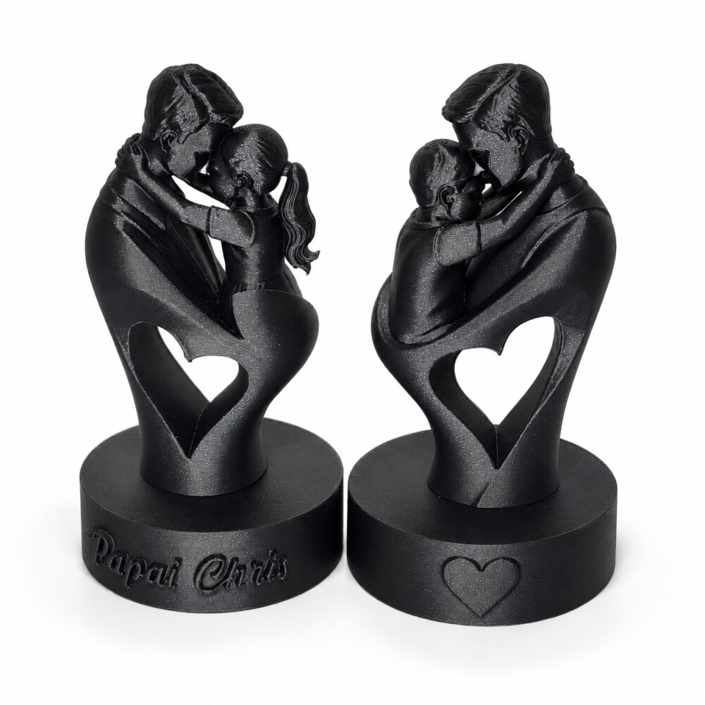 Presente Dia dos Pais | Escultura Pai e Filho(a) Impressa em 3D |