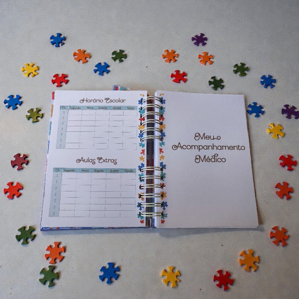 Agenda/Caderno de Comunicação para Autistas Personalizado