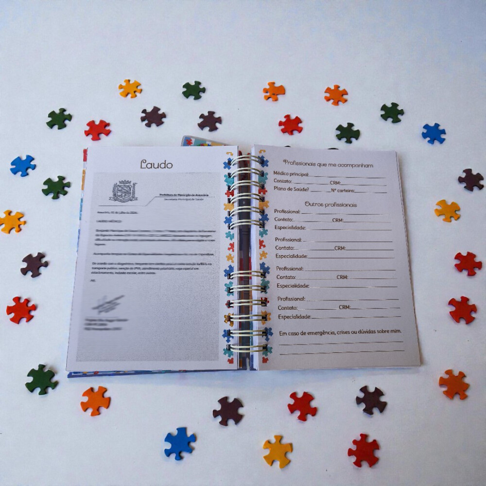 Agenda/Caderno de Comunicação para Autistas Personalizado