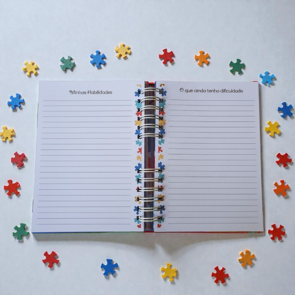 Agenda/Caderno de Comunicação para Autistas Personalizado