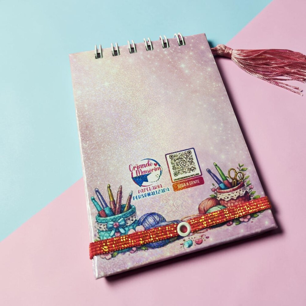 Bloquinho Personalizado com Nome ou Logo | Capa Dura e Tassel