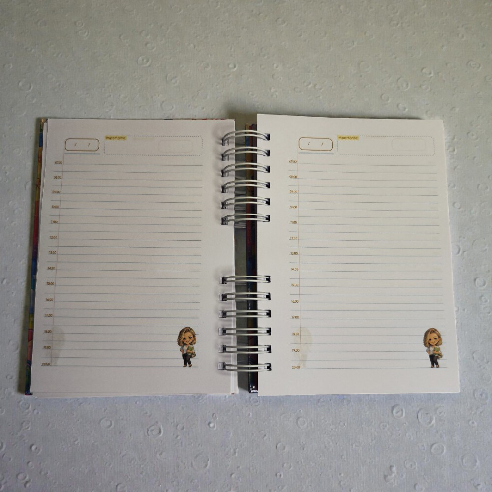 Agenda Permanente Personalizada para Professora | Capa Dura com N