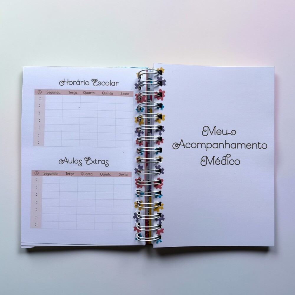 Agenda/Caderno de Comunicação para Autistas Personalizado