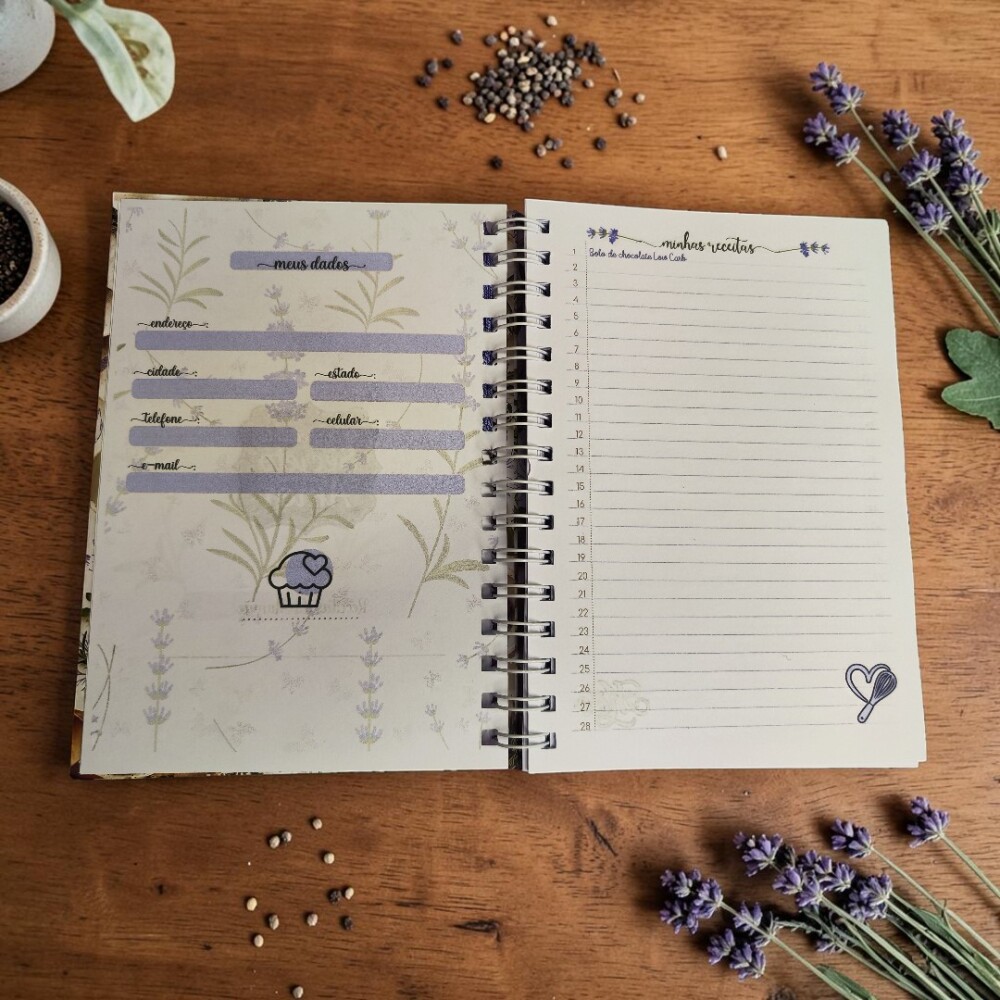 Livro de Receitas Personalizado | Receitas da Vovó, Mamãe ou Fa
