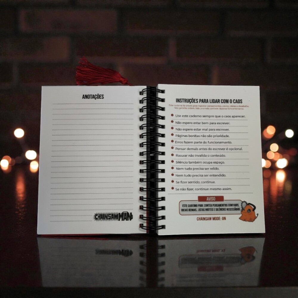 Caderno Chaos Inside Personalizado | Inspirado em Chainsaw Man