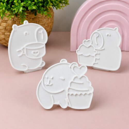 Kit de Pintura Capivara Kawaii 3D - Kit Criativo Infantil