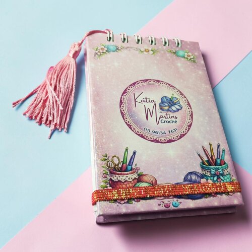 Bloquinho Personalizado com Nome ou Logo | Capa Dura e Tassel