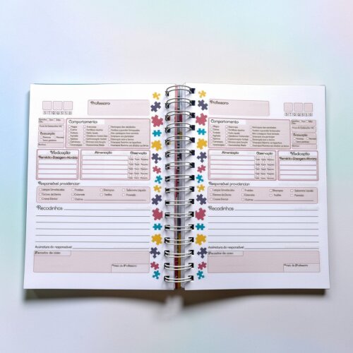 Agenda/Caderno de Comunicação para Autistas Personalizado