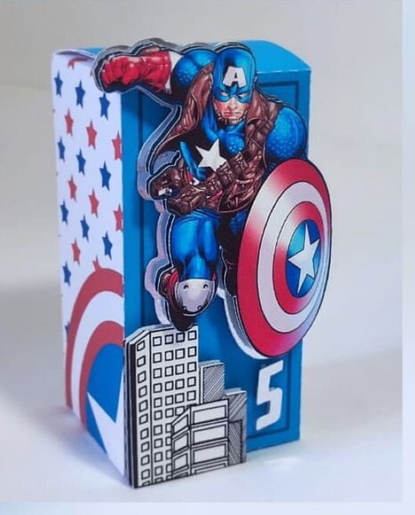 Kit Personalizado Capitão América-15 Peças