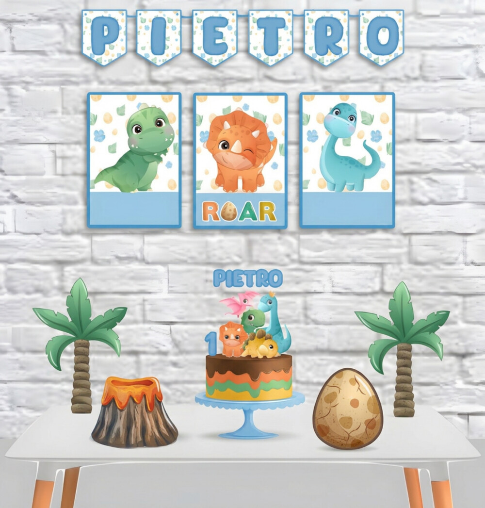 Kit Festa Só Um Bolinho Dinossauro Baby - Mini Kit Só um Bolinh