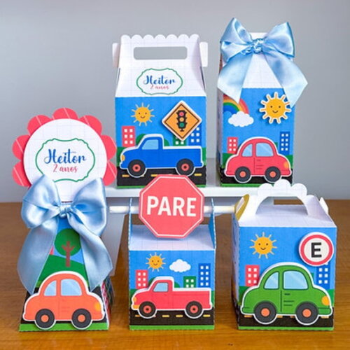 Kit Lembrancinha Carrinhos-40 Peças-personalizados Carrinhos