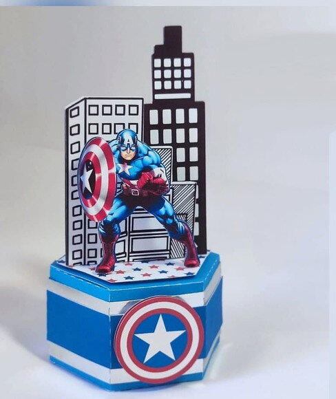 Kit Personalizado Capitão América-30 Peças