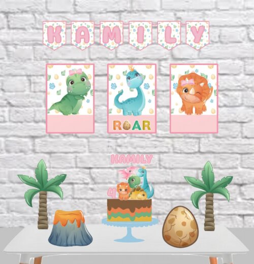Kit Festa Só Um Bolinho Dinossauro - Mini Kit Só Um Bolinho Dino Baby