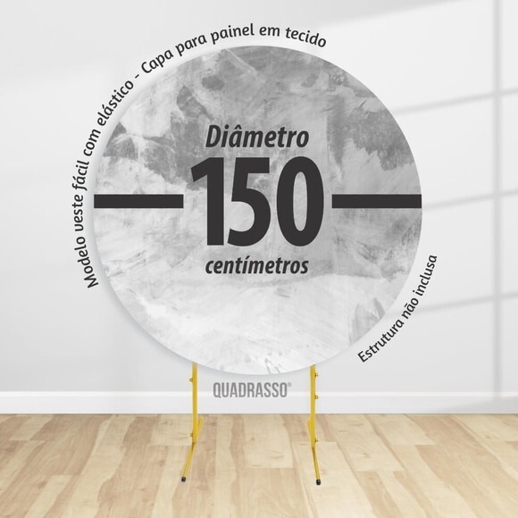 Painel Redondo Stitch - Capa 150cm em Tecido com Elástico