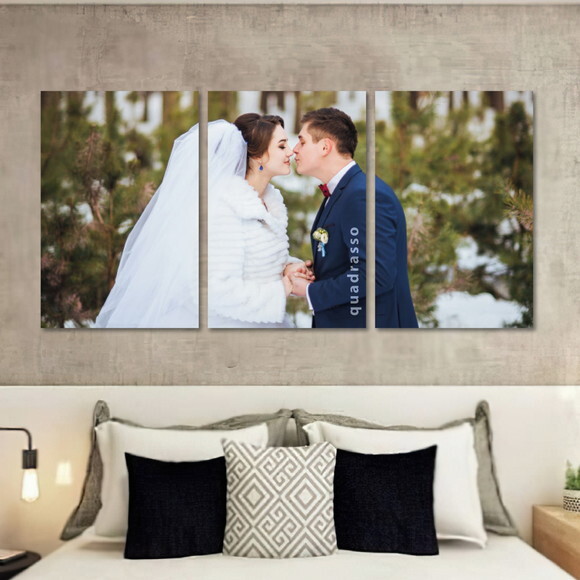 Quadro Decorativo 124x60 Personalizado Borda Infinita Tecido