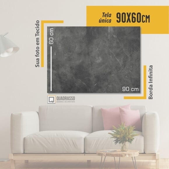 Quadro Decorativo 90x60cm em Tecido Personalizado com Foto
