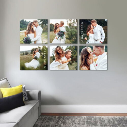 Kit 6 Quadros 30x25cm Composição Borda Infinita