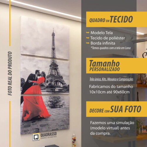 Mosaico Personalizado Tela em Tecido