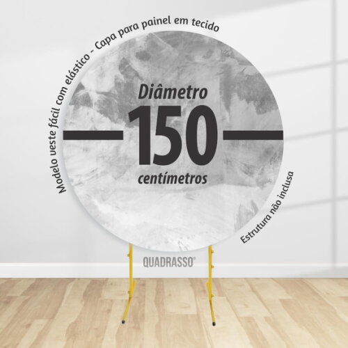 Painel Redondo Stitch - Capa 150cm em Tecido com Elástico