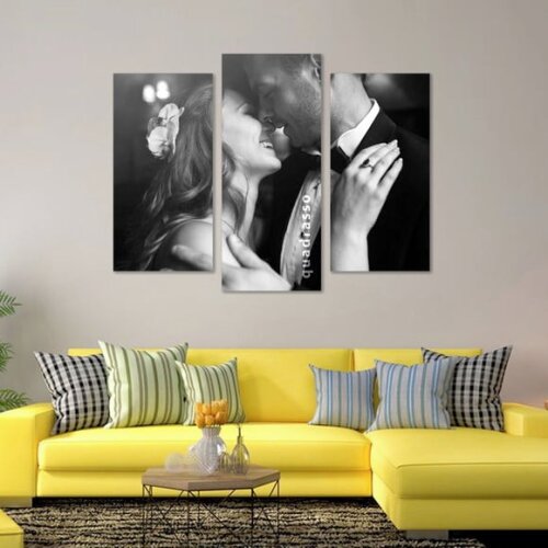 Quadro Decorativo 79x60cm Personalizado Mosaico em Tecido