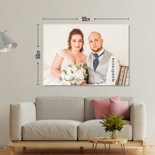 Quadro Decorativo 90x60cm em Tecido Personalizado com Foto
