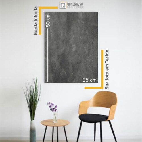 Quadro Decorativo Leão em Tecido 50x35cm