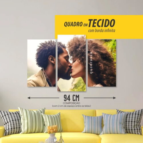 Quadro Mosaico 94x60cm Foto em Tecido Quadro Personalizado