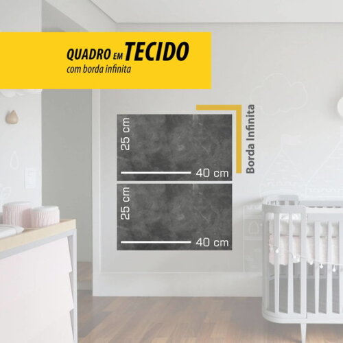 Quadro Personalizado em Tecido 40x25cm, Sala Quarto de Bebe