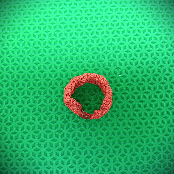Anel de Macramê Vermelho, Artesanal