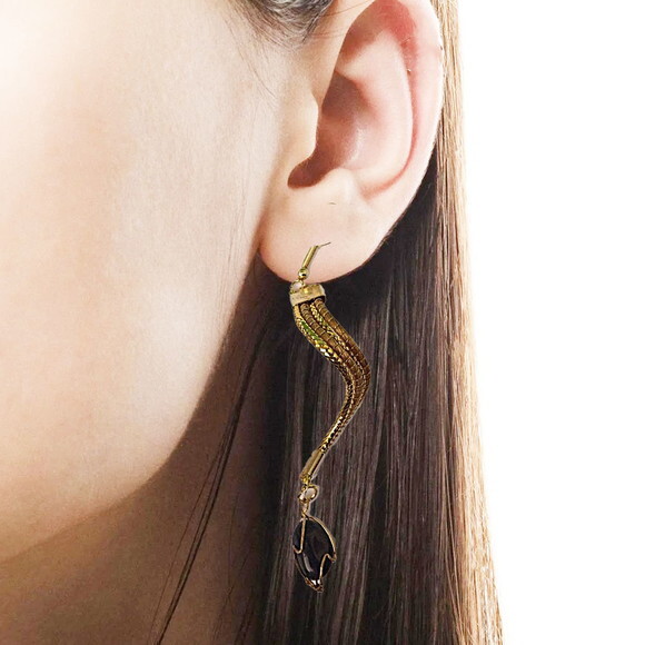 Brinco Capim Dourado Pedra Ônix, Artesanal