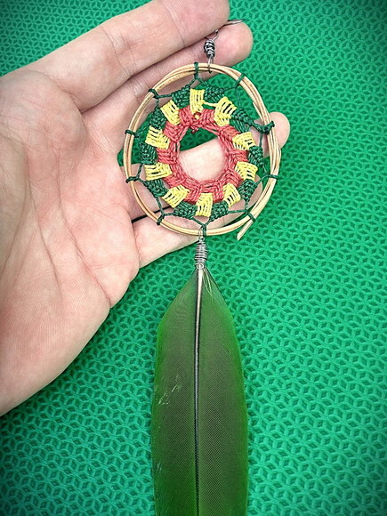 Brinco Filtro dos Sonhos Mandala, Penas Naturais ,artesanal