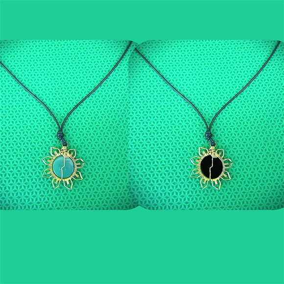 Colar Artesanal Estilo Mandala com Pedra Natural, Variados.