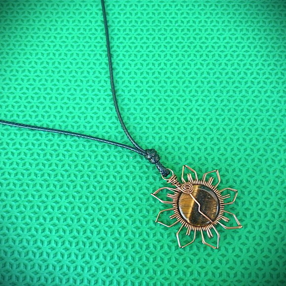Colar Mandala Flor em Cobre