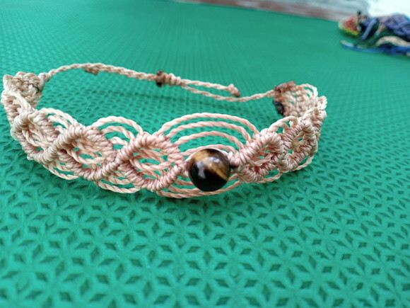 Kit de Pulseiras de Macramê Colorida, Artesanal