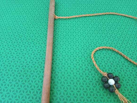 Palito de Cabelo com Tererê Pena Verde, Artesanal