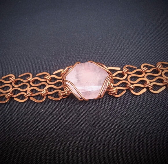 Pulseira Caminho da Lua com Pedra Quartzo