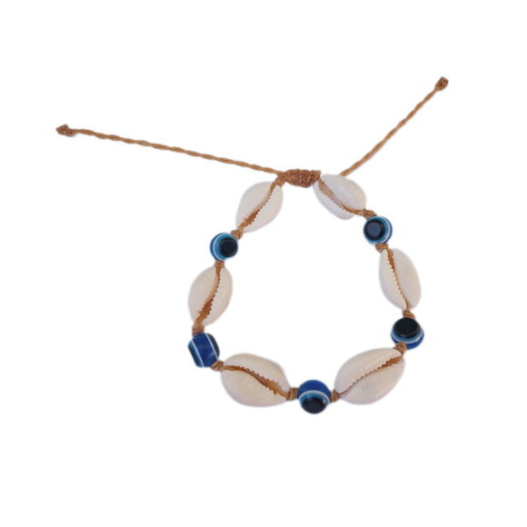 Pulseira de Búzios e Olho Grego
