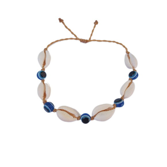Pulseira de Búzios e Olho Grego