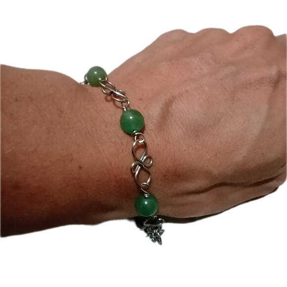Pulseiras de Aço com Pedras Esféricas, Variedades.