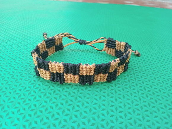 Pulseiras de Macramê, Larga, Xadrez, Artesanal